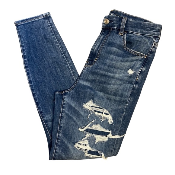 American Eagle Curvy Super Hi-Rise Jegging Next Level Stretch Jeans - Picture 2 of 9